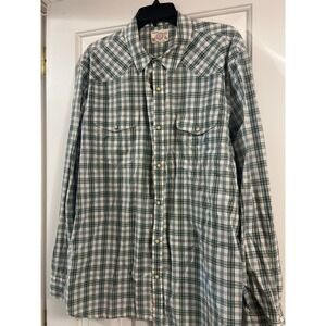 Lucky Brand Men's Plaid Western Pearl Snap Shirt